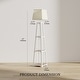 preview thumbnail 14 of 21, WAMPAT Exclusive Design Floor Lamp with 3-Level Shelves and Lampshade