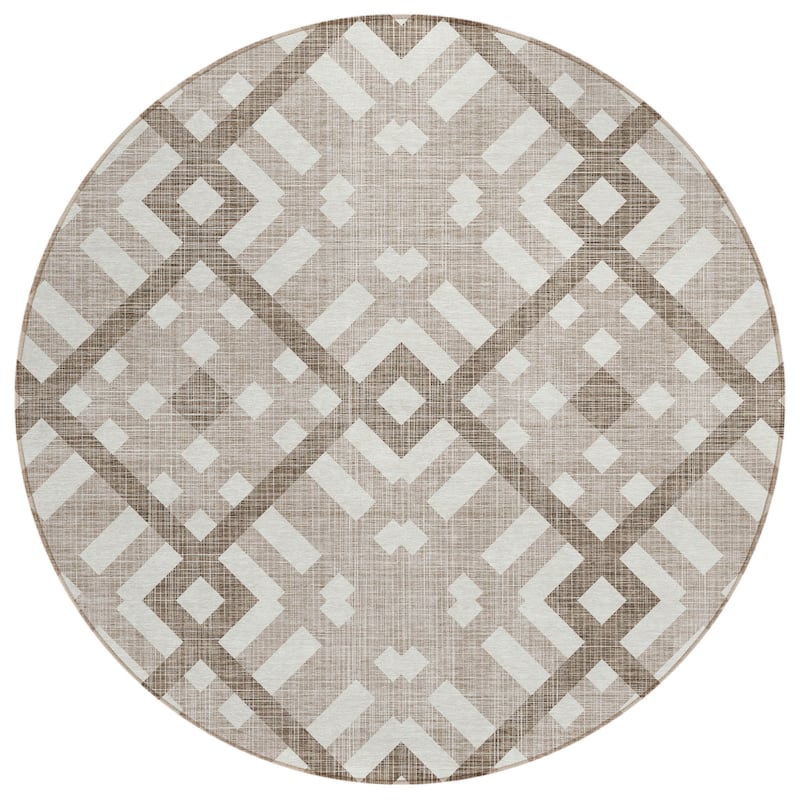 HomeRoots Geometric Transitional Rectangle Outdoor Rug