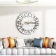 preview thumbnail 9 of 10, 31.4” Round Mirrored Wall Clock Decor Silver Glass Mirror Clock - 80cm