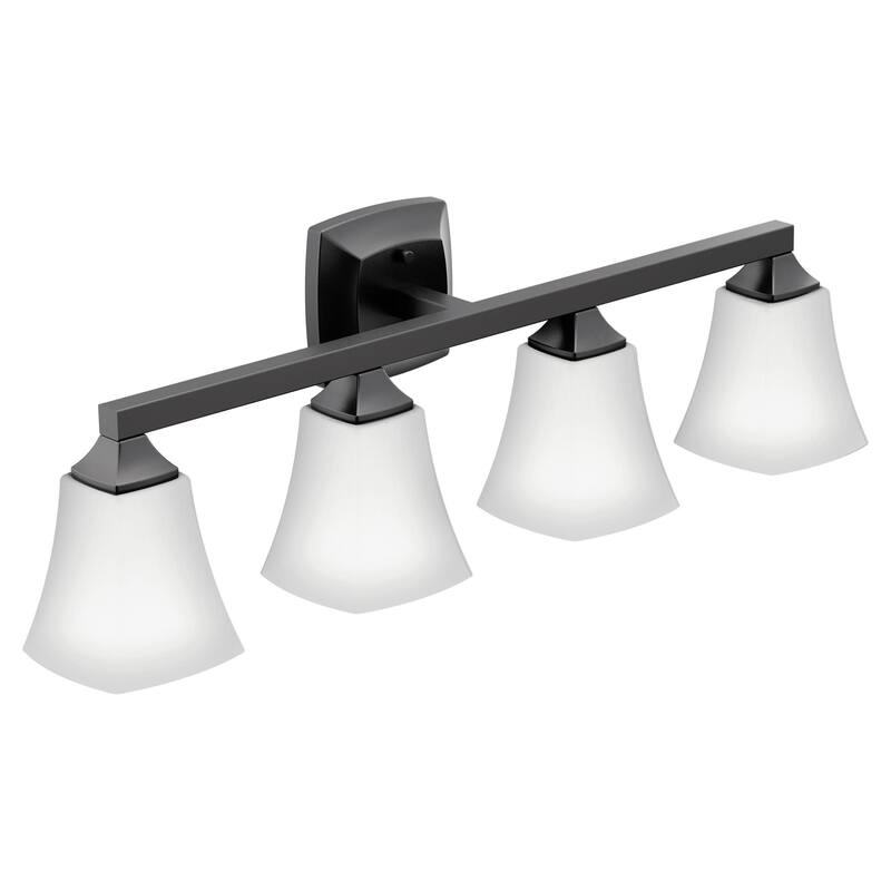 Moen Voss 4 Light 31" Wide Bathroom Vanity Light - Matte Black