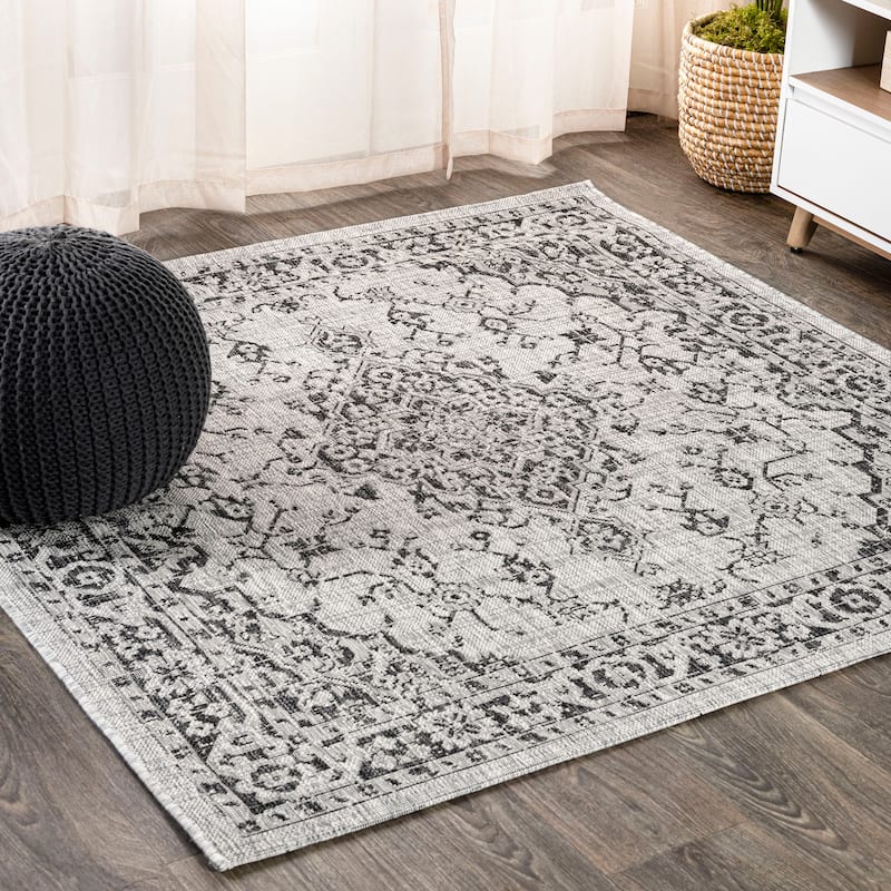 JONATHAN Y Palazzo Boho Medallion Textured Weave Indoor/Outdoor Area Rug