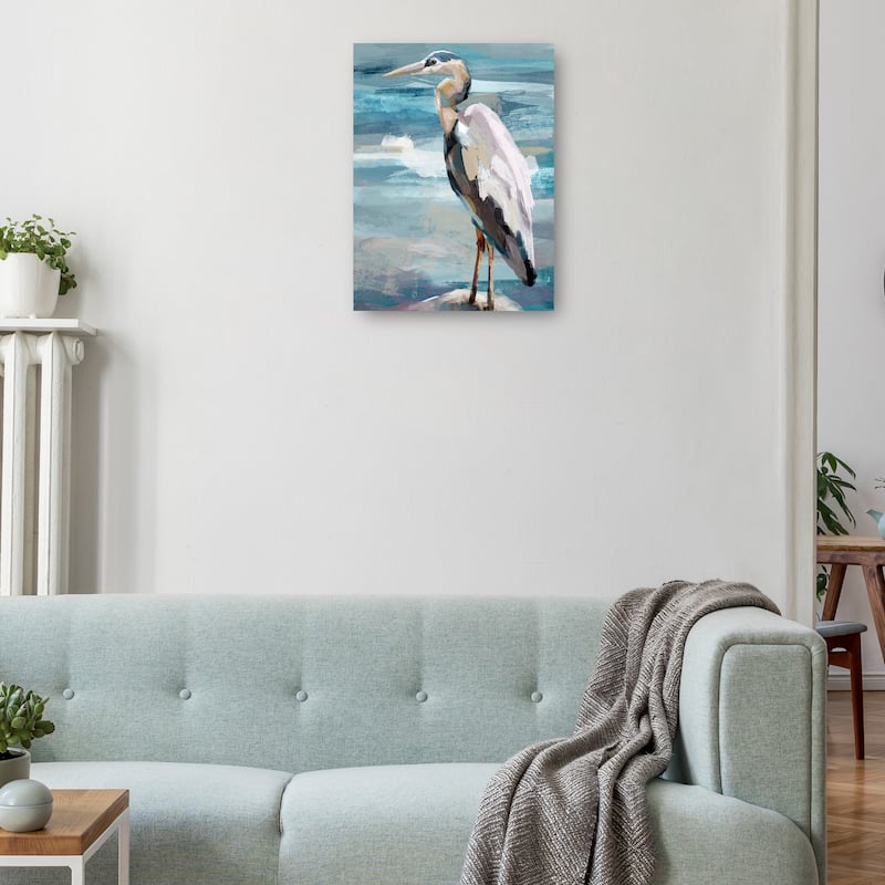 Sunday Heron By Studio Arts Canvas Art Print
