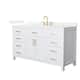 Option White / White Quartz Top / Brushed Gold Hardware