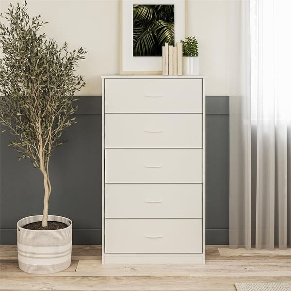 Classic 5 Drawer Dresser, Black Oak - Bed Bath & Beyond - 37998364