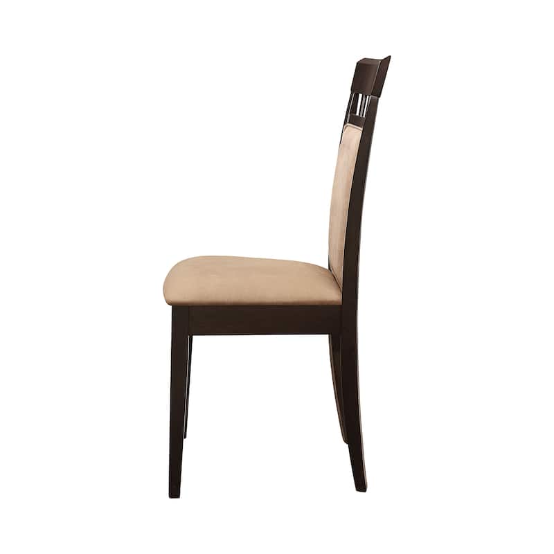 Alencon Beige and Cappuccino Upholstered Dining Chairs (Set of 8)