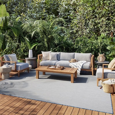 Nourison Courtyard Indoor/Outdoor Modern Geometric Area Rug