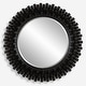 preview thumbnail 4 of 3, Circle of Piers Round Wall Mirror - 42" - Black