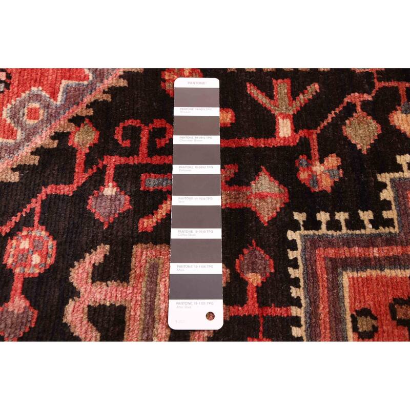 ECARPETGALLERY Hand-knotted Anatolian Vintage Black, Red Wool Rug - 4'3 x 7'10