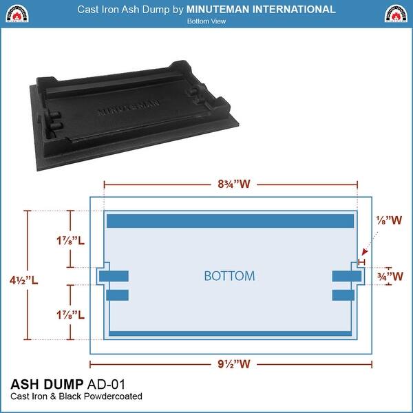 Minuteman International Cast Iron Ash Dump Cover for Fireplaces, 9.5
