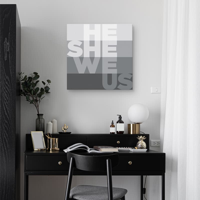 He She We Us by Parker Jones Canvas Art Print