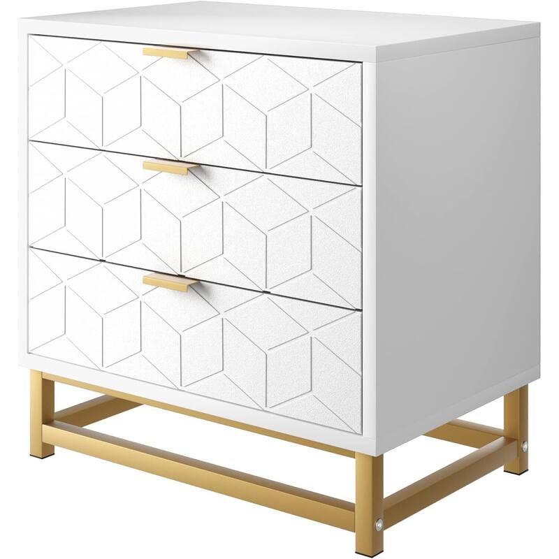 3 Drawer Dresser for Bedroom - White