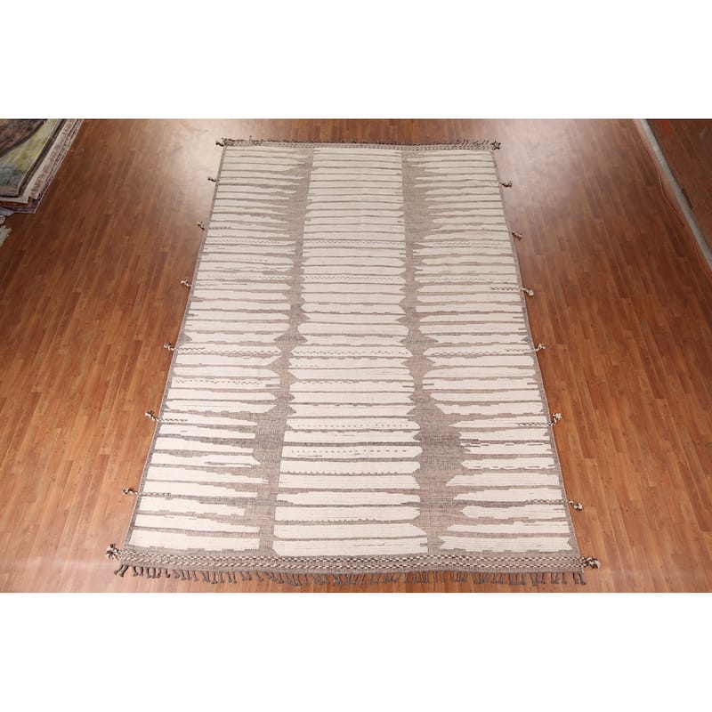 Moroccan Large Abstract Area Rug Handmade Wool Carpet - 9'9"x 14'7"