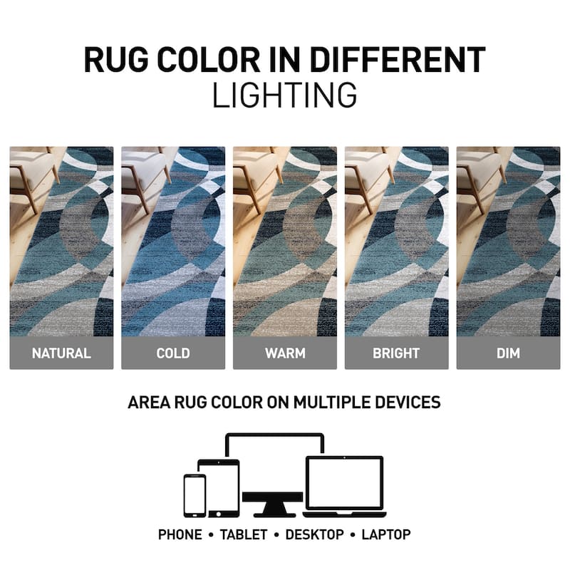 World Rug Gallery Geometric Circles Area Rug