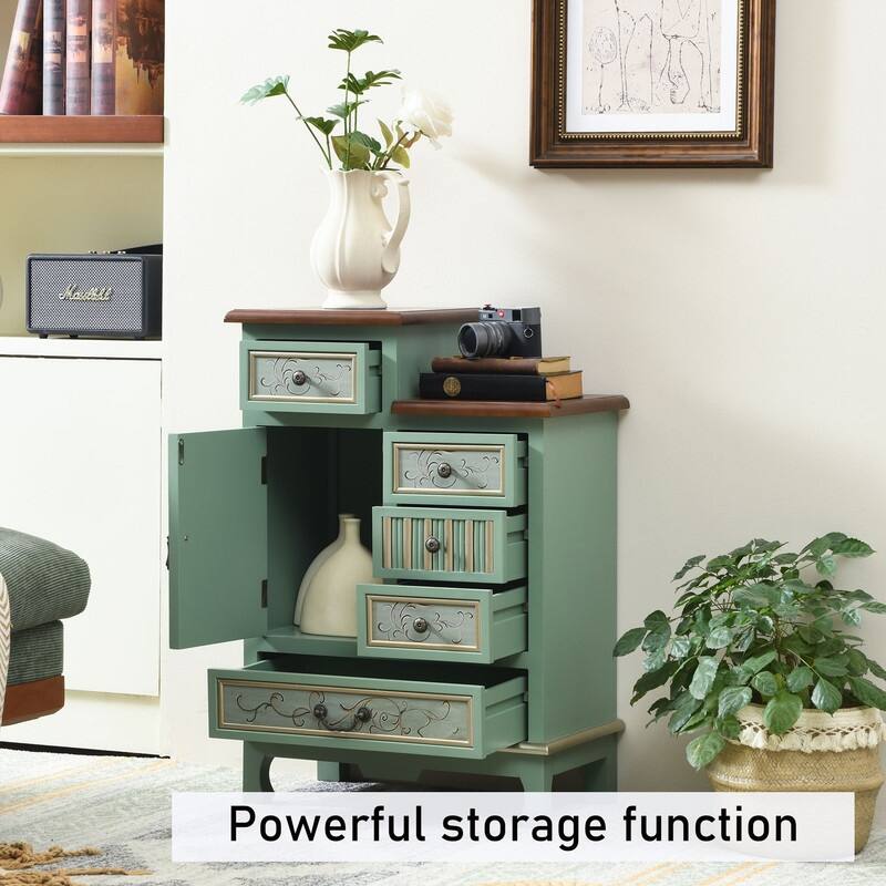 Farmhouse Handcrafted Wood Accent Chest Dresser