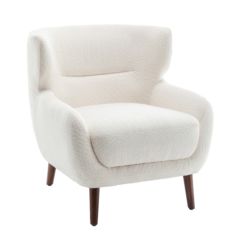 XINMICS Tufted Accent Chair, Wingback Upholstered Armchair for Living Room, Bedroom, Set of 1