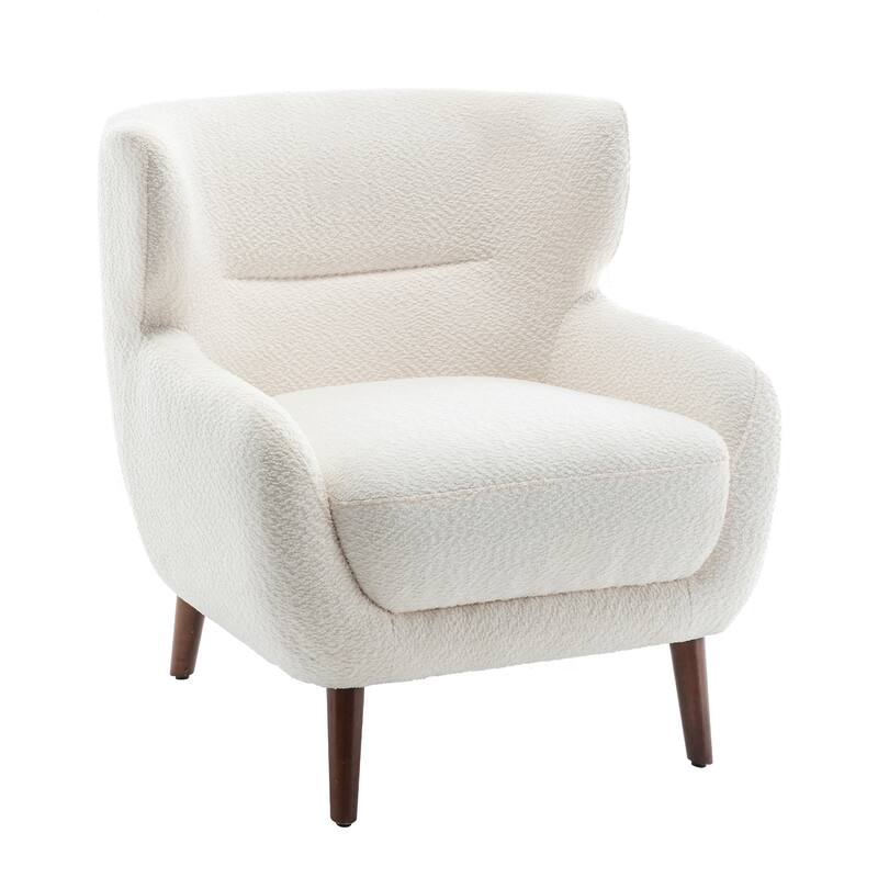 XINMICS Tufted Accent Chair, Wingback Upholstered Armchair for Living Room, Bedroom, Set of 2