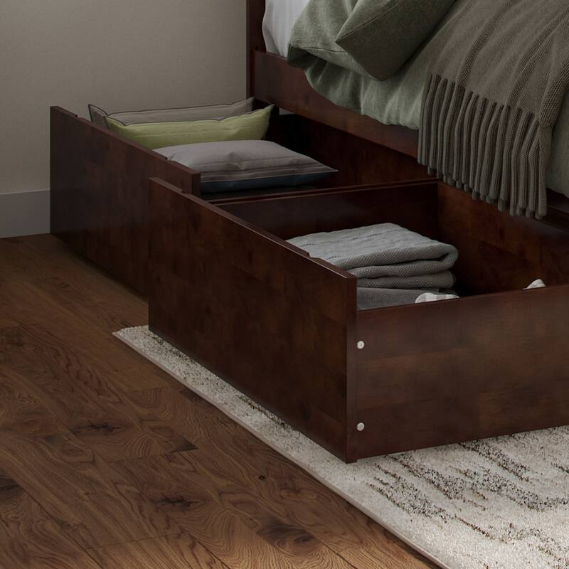 AFI Nantucket Platform Bed with Matching Footboard & Storage Drawers