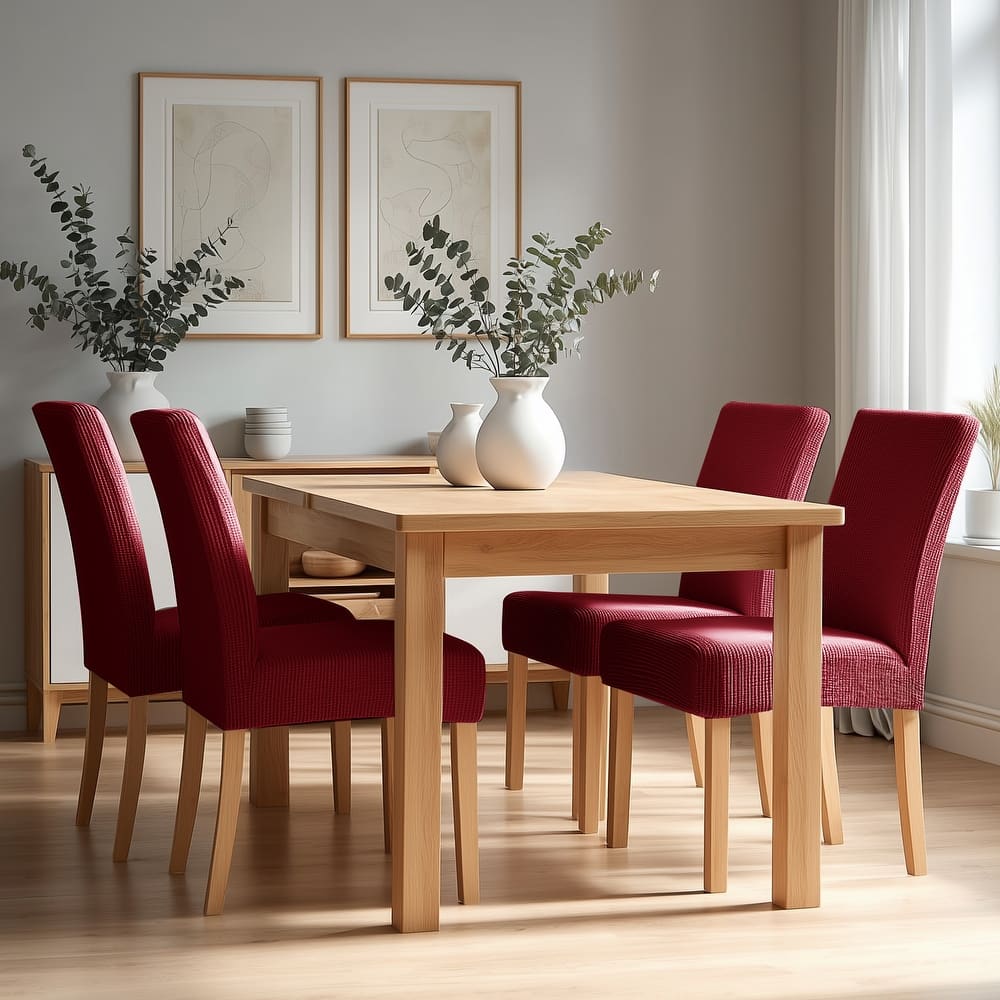 Deconovo Universal Soft Stretch Chair Slipcovers Set of 6