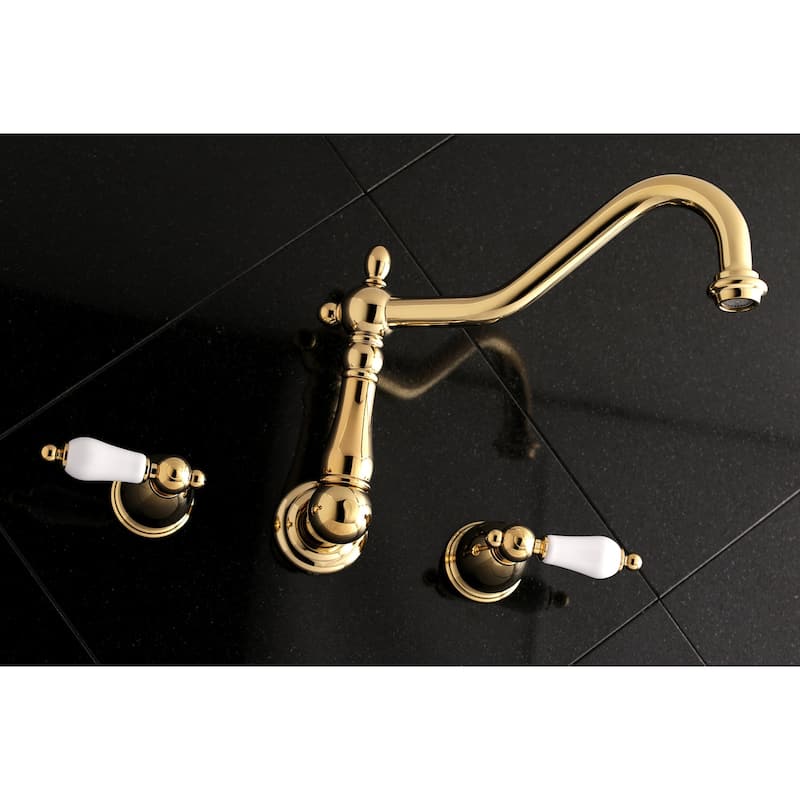 Heritage 3-Hole Wall Mount Roman Tub Faucet in Oil Rubbed Bronze