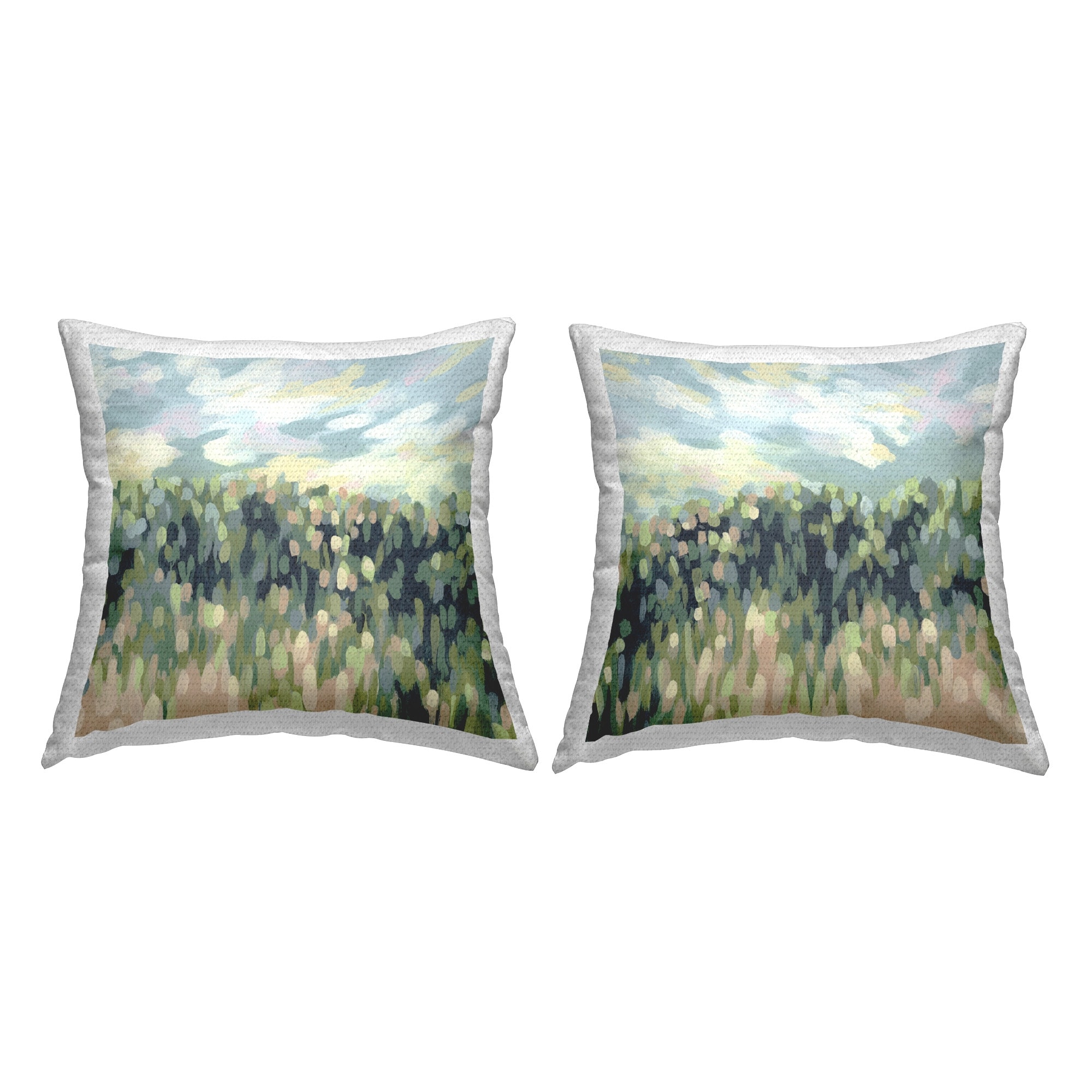Stupell Abstract Tall Wheat Grass Field Printed Outdoor Throw Pillow Design by Lil' Rue (Set of 2)