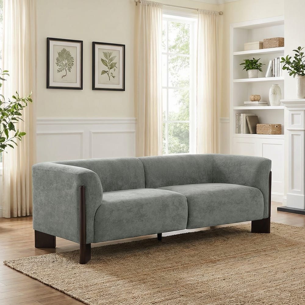 81" Modern Deep Seat Tuxedo Arms Sofa for Living Room
