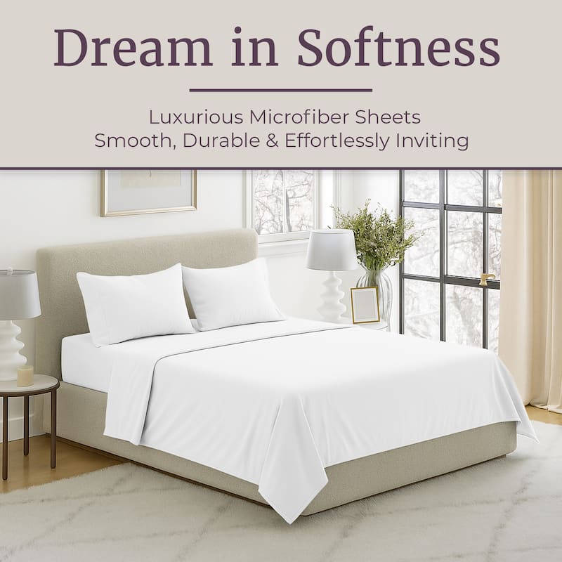 Wrinkle Resistant Brushed Microfiber Sheet Set by Windsor Home