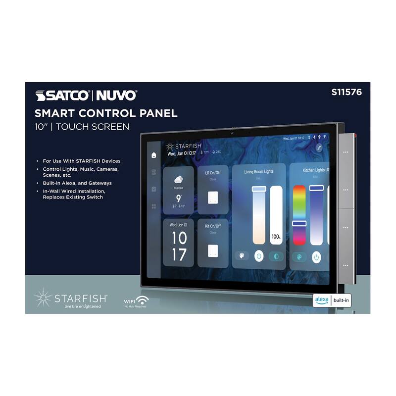 Nuvo Lighting S11576 Starfish 10" In-Wall Control Panel - Natural