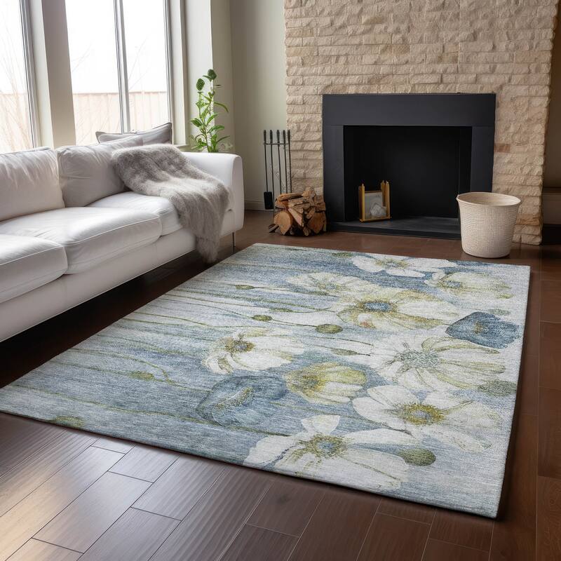 Premium Washable Super Soft Modern Floral Mayfield Rug