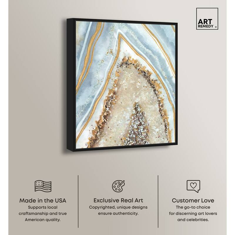 Art Remedy Clarity Art Framed Mineral, Agate & Geode 1 Piece Canvas Wall Art