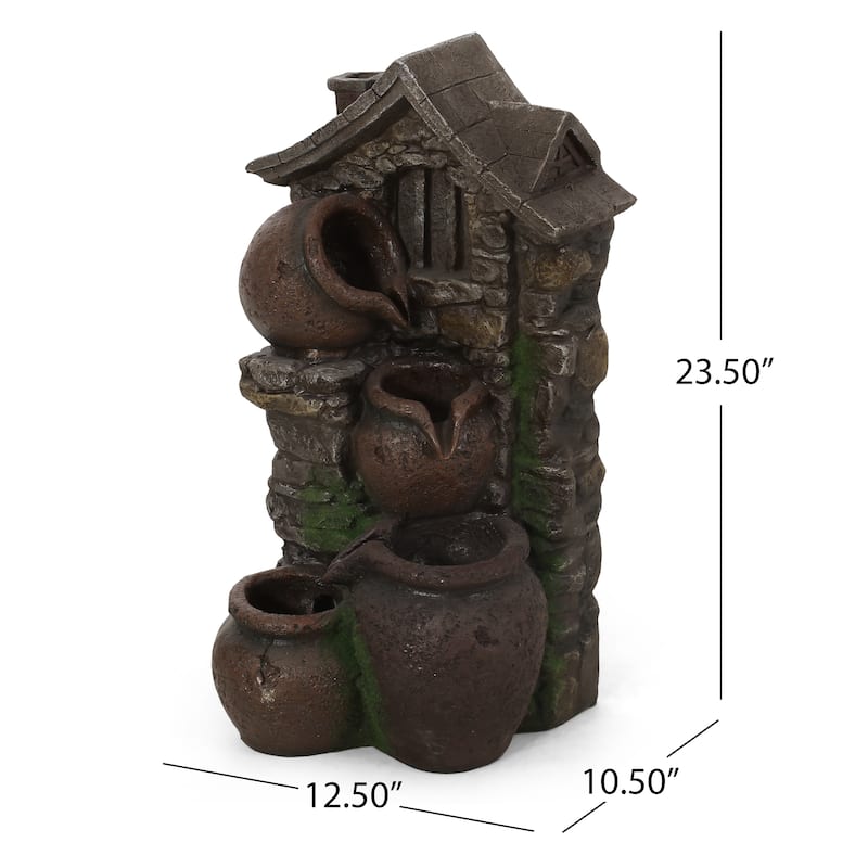 Colquitt Outdoor Tier Jar Fountain Outdoor 4 by Christopher Knight Home