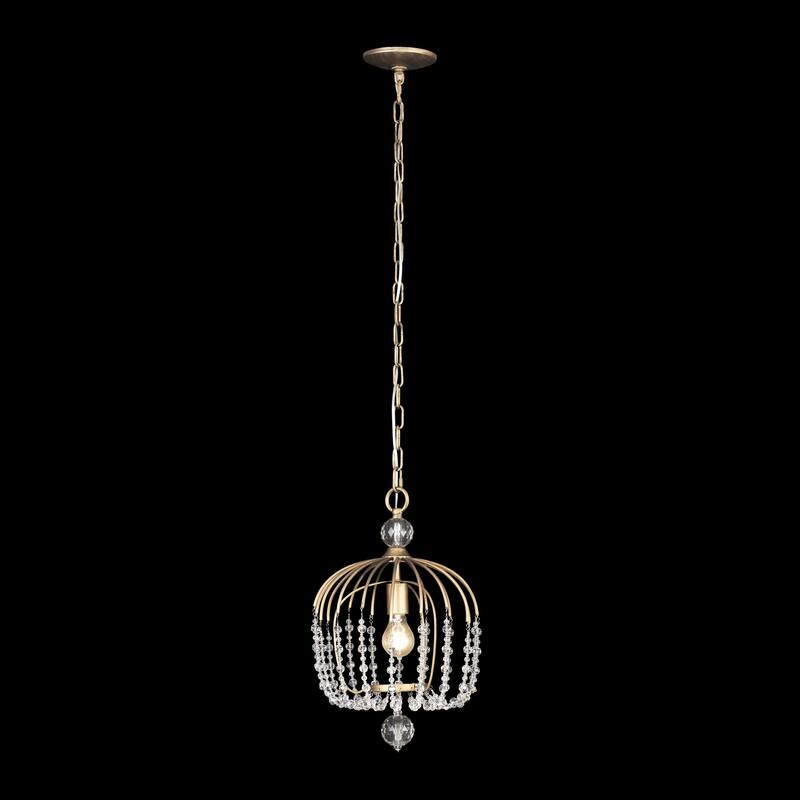 Varaluz Voliere 1-Light Crystal Pendant - Havana Gold