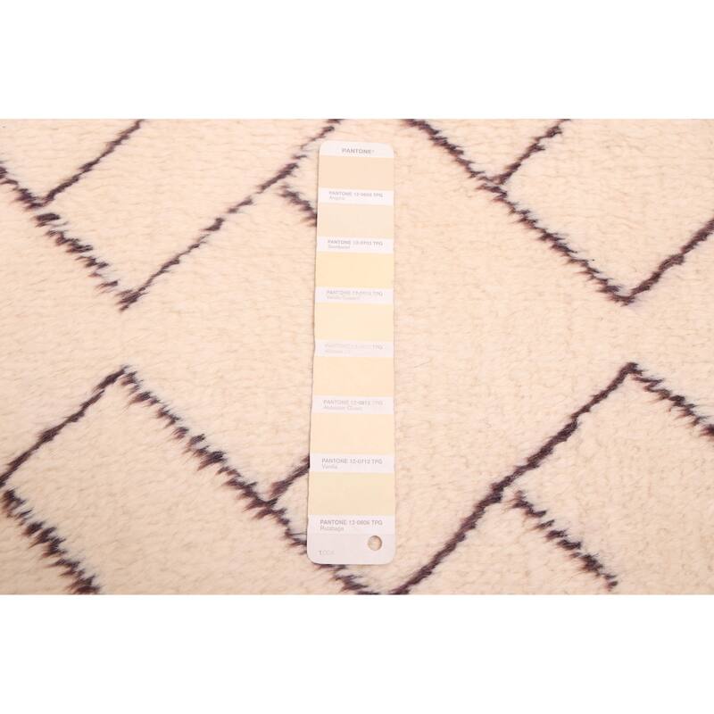 ECARPETGALLERY Hand-knotted Pak Finest Marrakesh Cream Wool Rug - 6'9 x 9'7