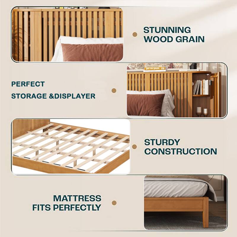 Christopher Knight Home - Theodosia Solid Wood Bedframe with Headboard