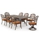 preview thumbnail 9 of 15, 9-Piece Outdoor Dining Set with 1 Table + 8 Chairs, All-Weather Aluminum Outdoor Patio Sets for Patio, Backyard, Garden