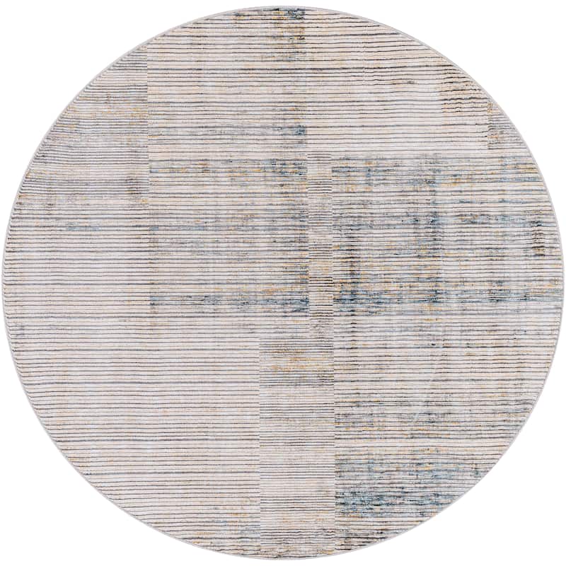 Artistic Weavers Sprecken Modern Area Rug - 5'3" Round - Off-White