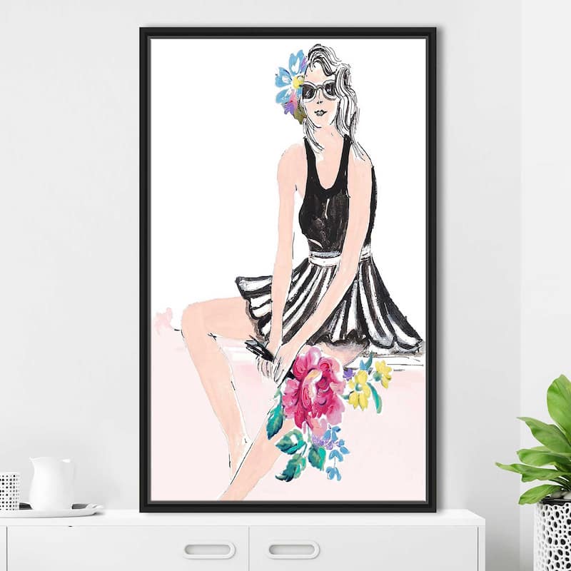 "Pink Pop Girl" Print on Floating Canvas