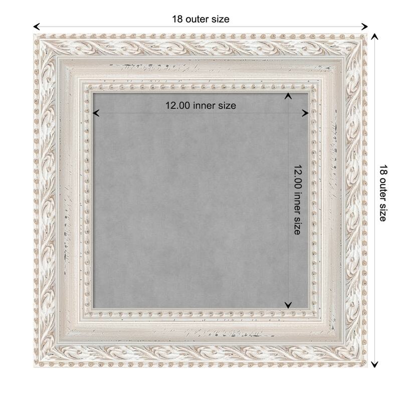 Amanti Art Opera Off White Framed Magnetic Board - Board Size 12x12