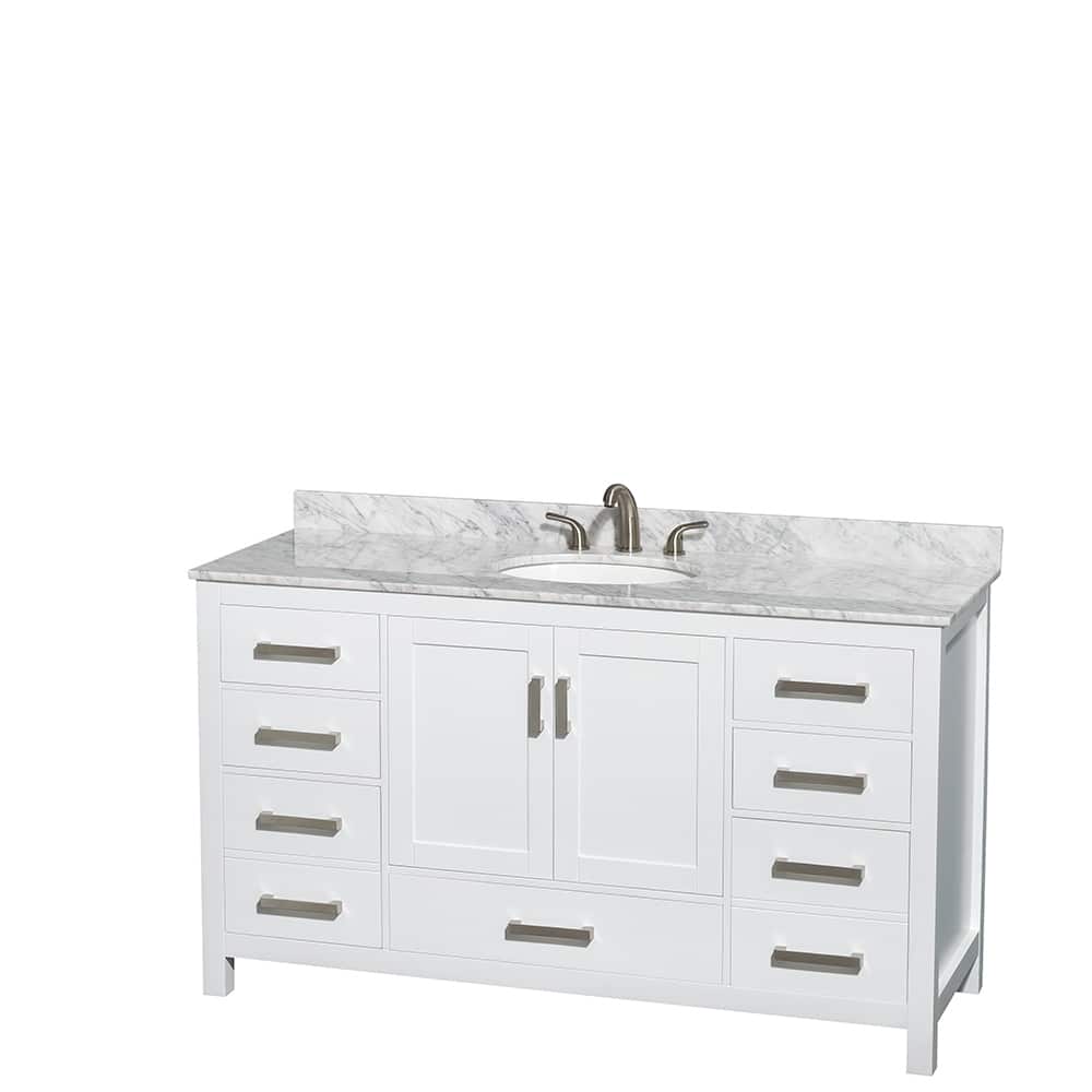 Wyndham Collection Sheffield Single Vanity Set