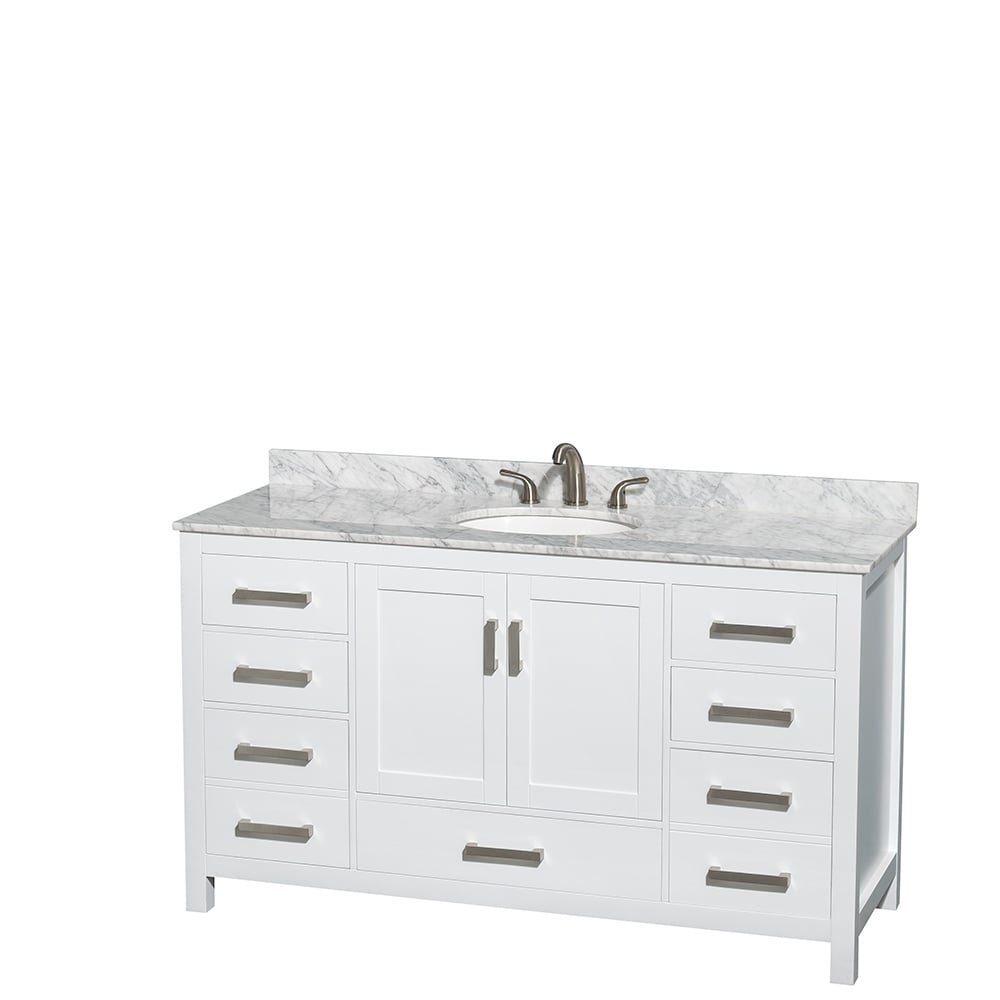Wyndham Collection Sheffield Single Vanity Set