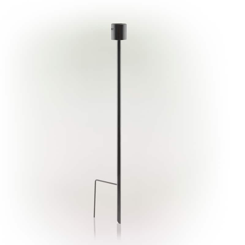 Alpine Corporation 31" Tall Outdoor Metal Gazing Globe Display Stand, Black