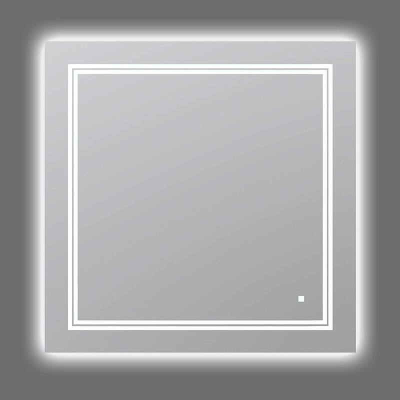 AQUADOM Soho Led Lighted Mirror for Bathroom Defogger, Backlit and Front-Lit