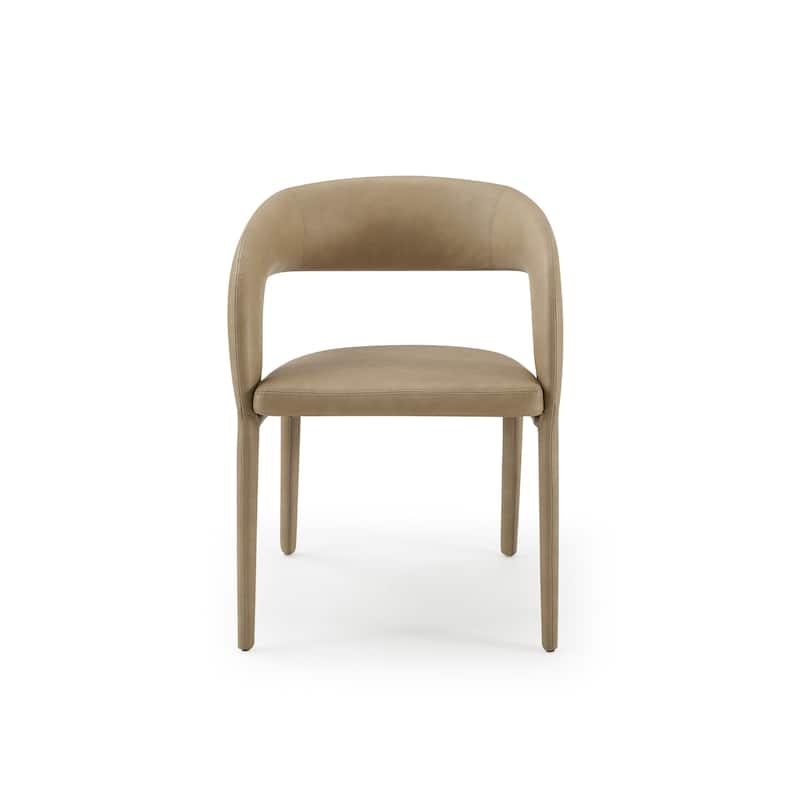 Modrest Faerron Modern Tan Leatherette Dining Chair