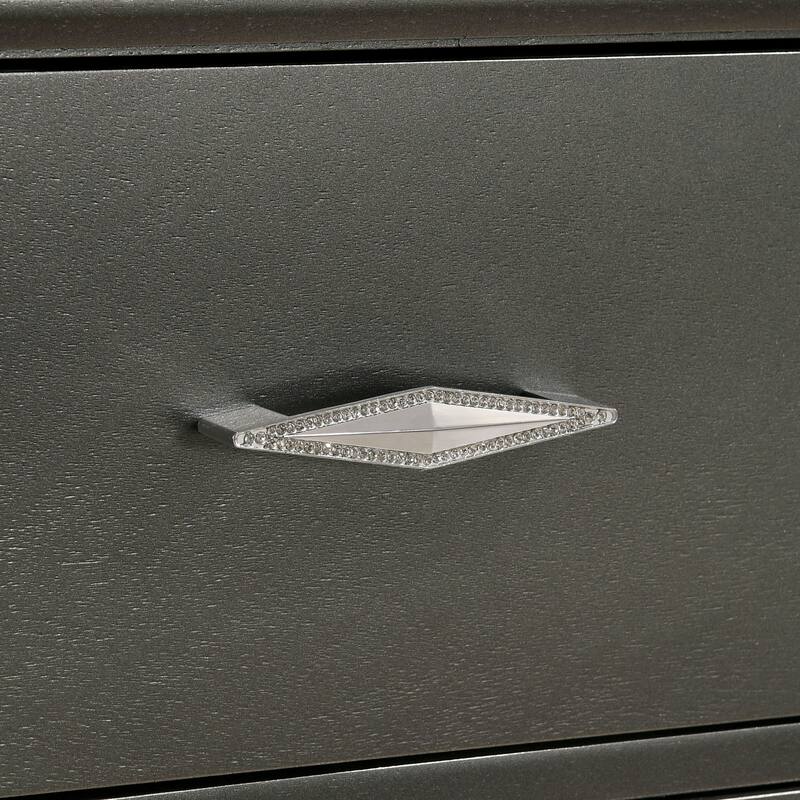 Furniture of America Lalt Modern 3-Piece Metallic Grey Wood Panel Bedroom Set with LED Light