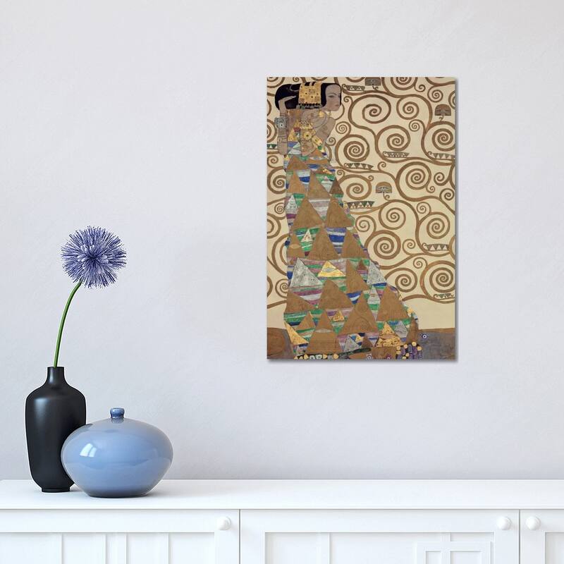iCanvas "Expectation" by Gustav Klimt Canvas Print - 18x12x1.5