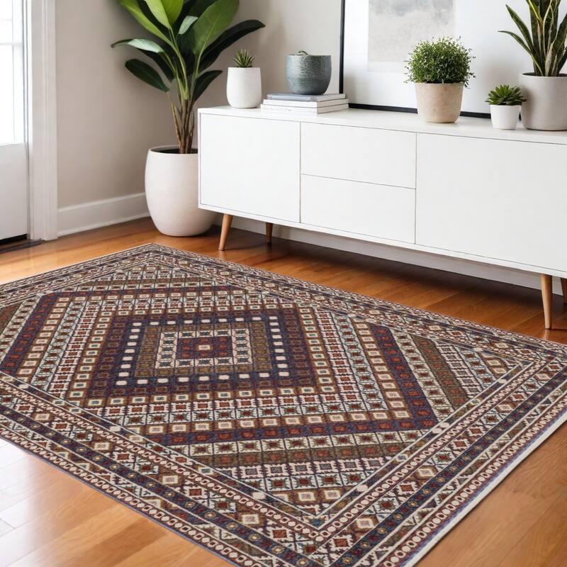 HomeRootsDiamond Bohemian Runner Area Rug - 66.14' X '45.67' X '0.28