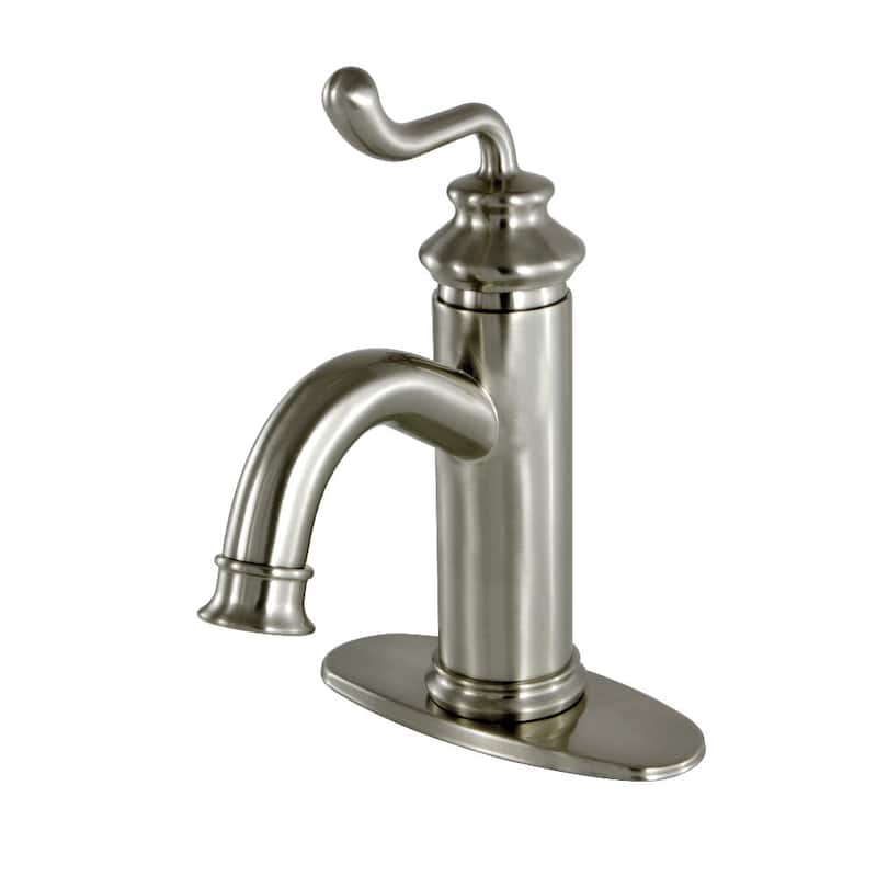 Kingston Brass Royale 1.2 GPM Deck Mounted Single Hole Bathroom Faucet - Brushed Nickel