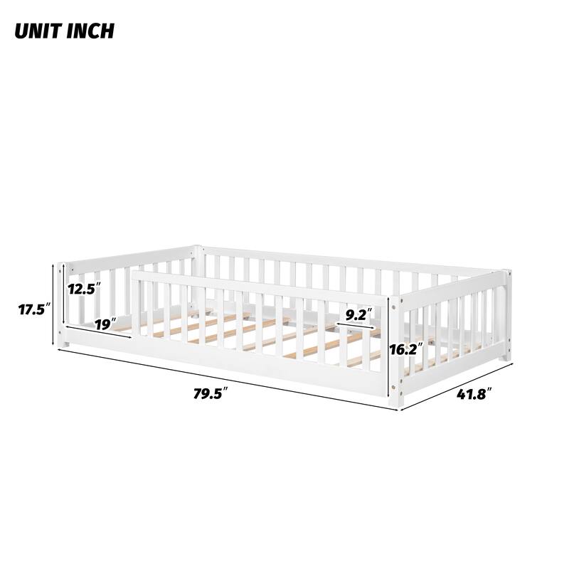 Twin Floor Platform Bed
