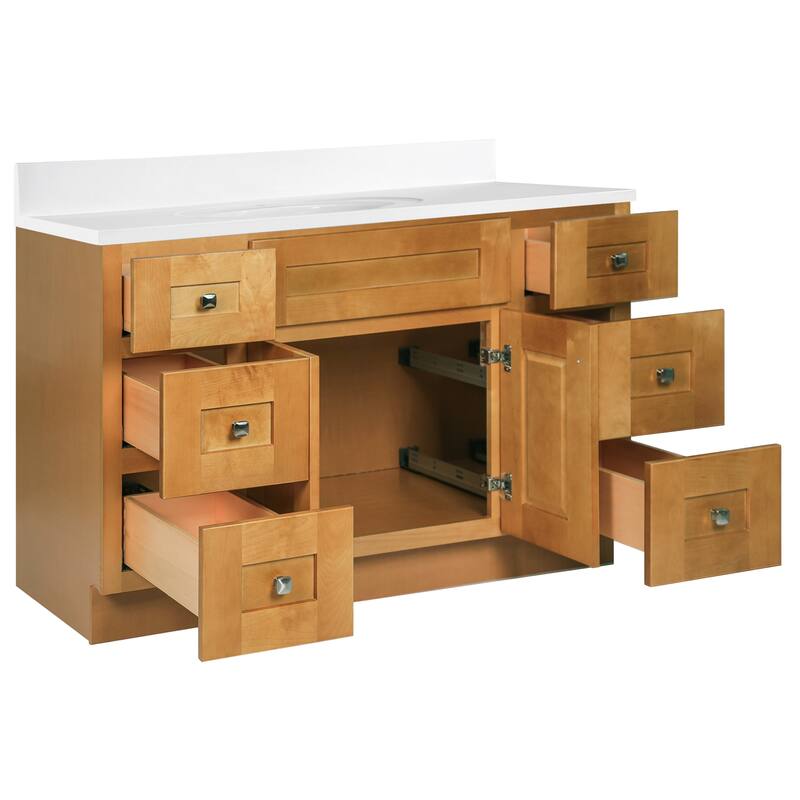 Brookings 49 Inch Assembled Bath Vanity with Single Hole Top