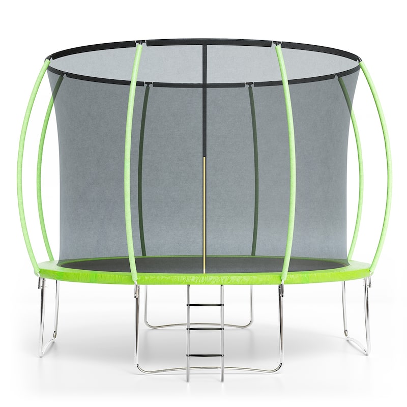 10/12/14/16 FT Outdoor Trampoline Bounce Combo W/Closure Net