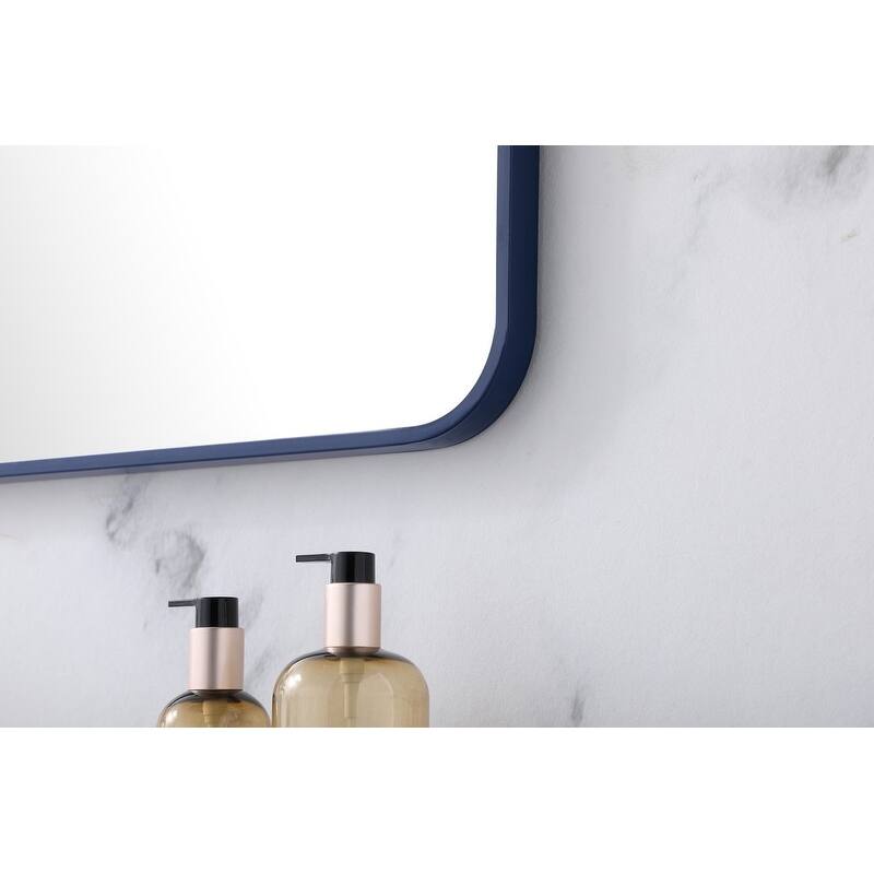 Ezra Soft Corner Metal Rectangular Mirror